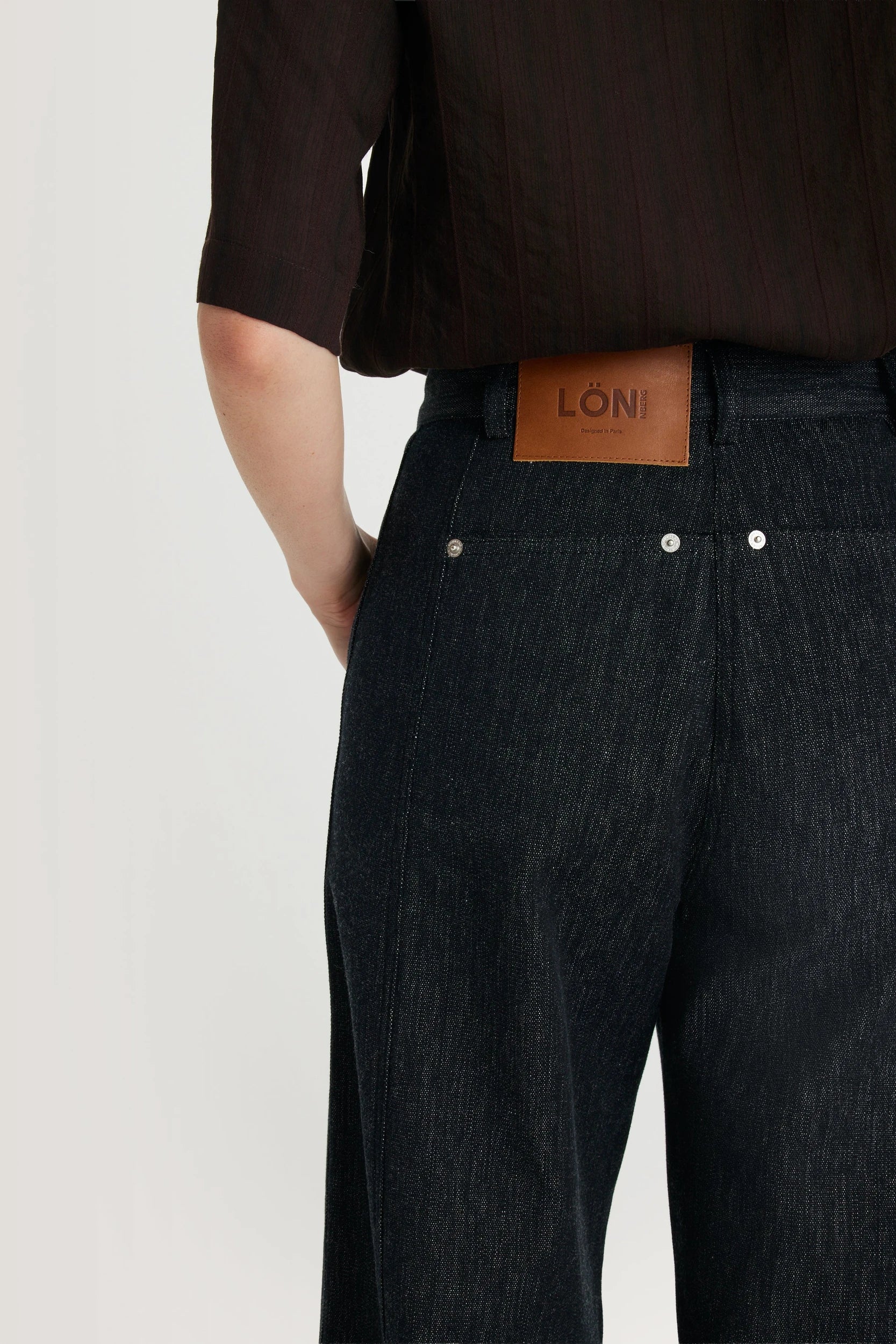Luca Pantalon Laine Denim Margaux Lonnberg, vue 2