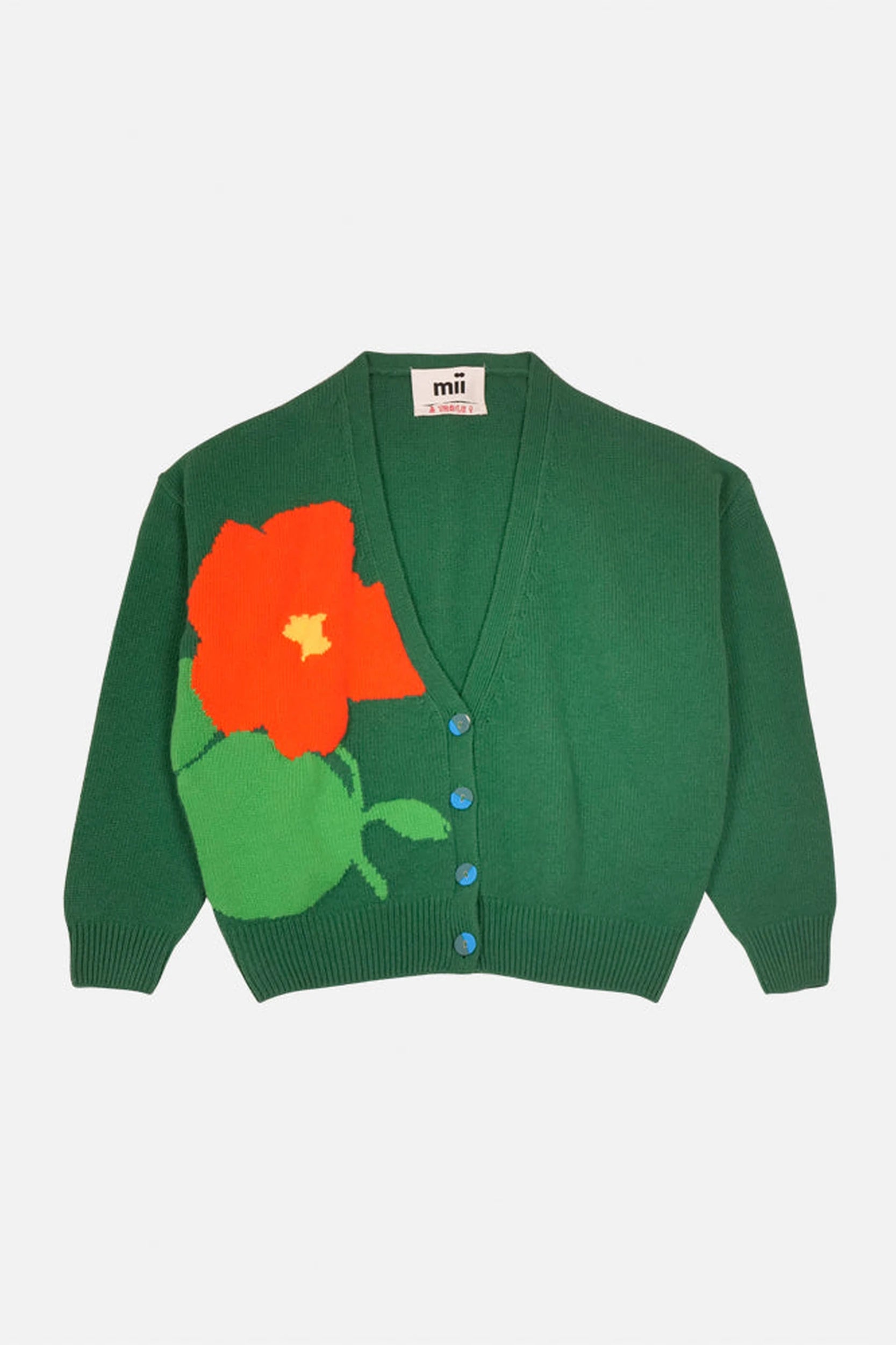 Bella Knitted Oversize Cardigan Vert Mii, vue 6