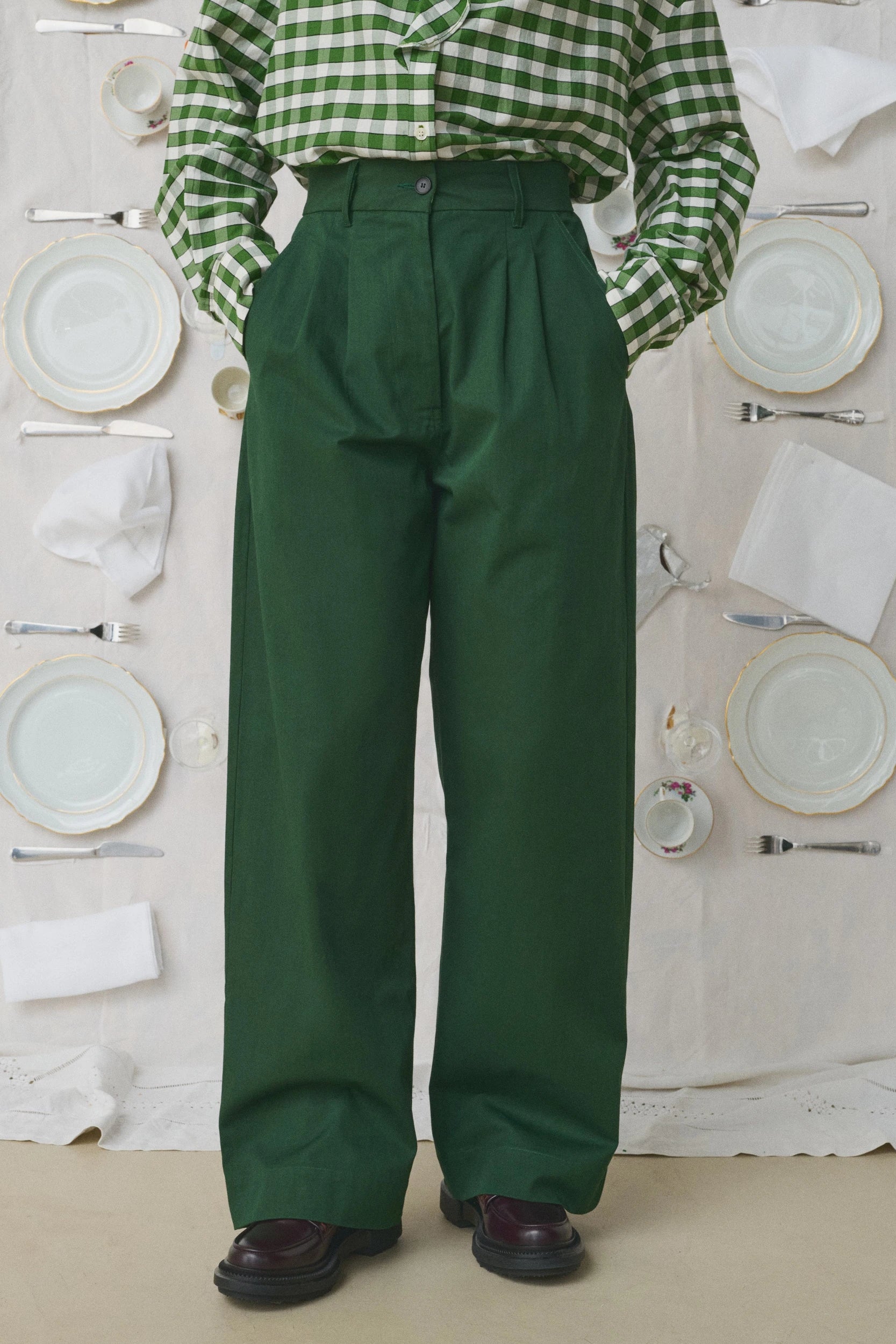 Miti Pantalon Vert Bouteille Mii Green Bottle, vue 1
