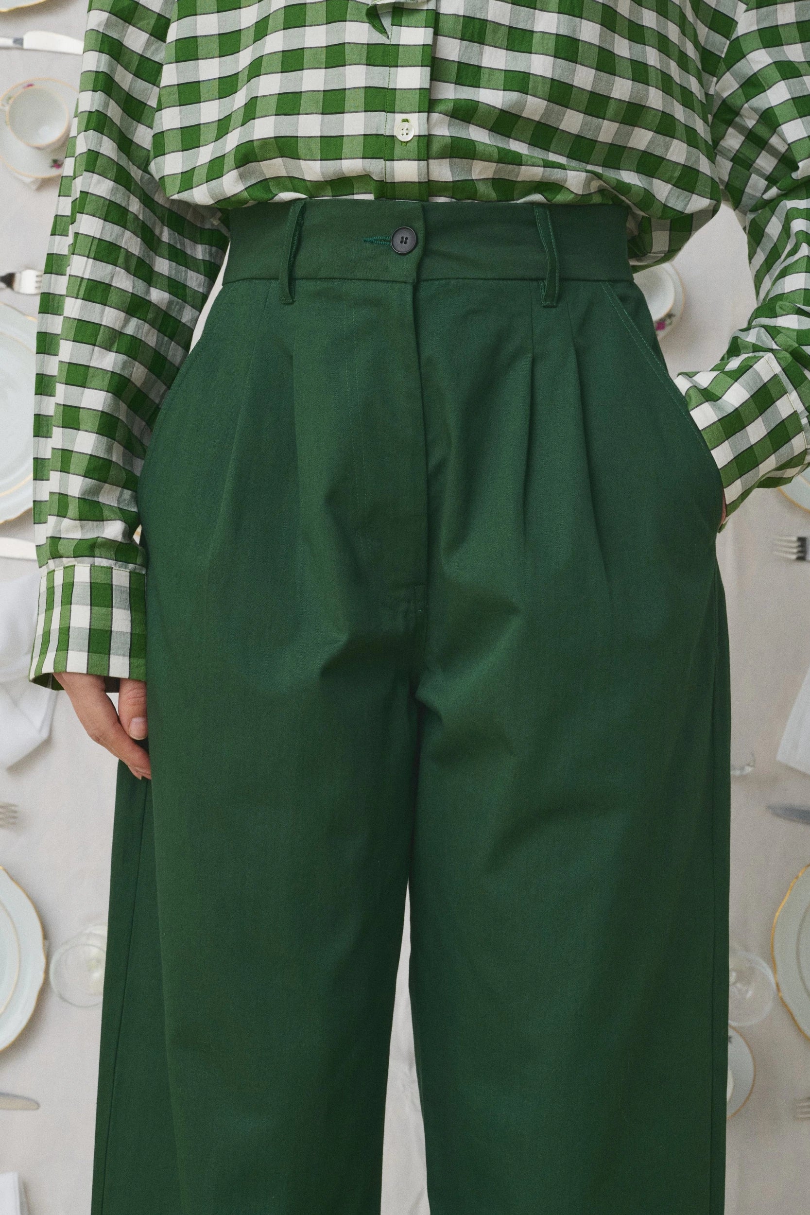 Miti Pantalon Vert Bouteille Mii Green Bottle, vue 3
