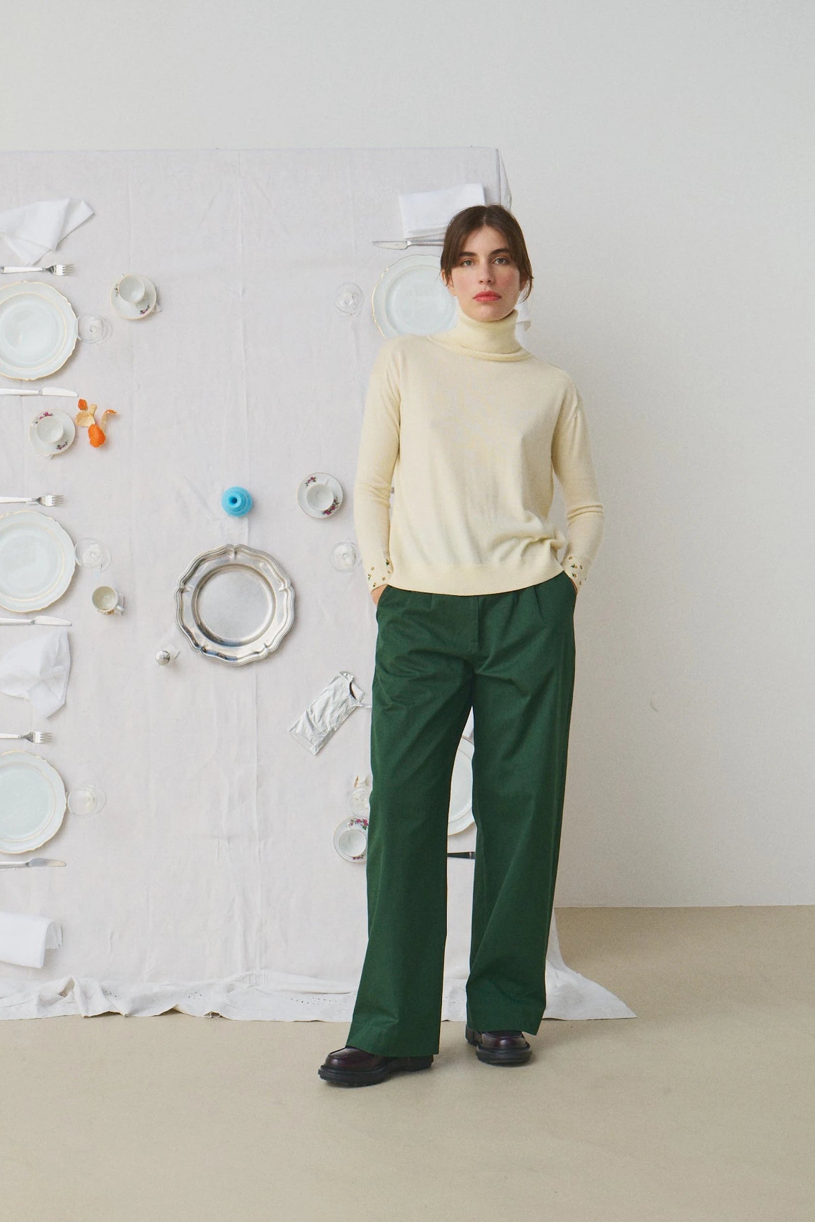 Miti Pantalon Vert Bouteille Mii Green Bottle, vue 5