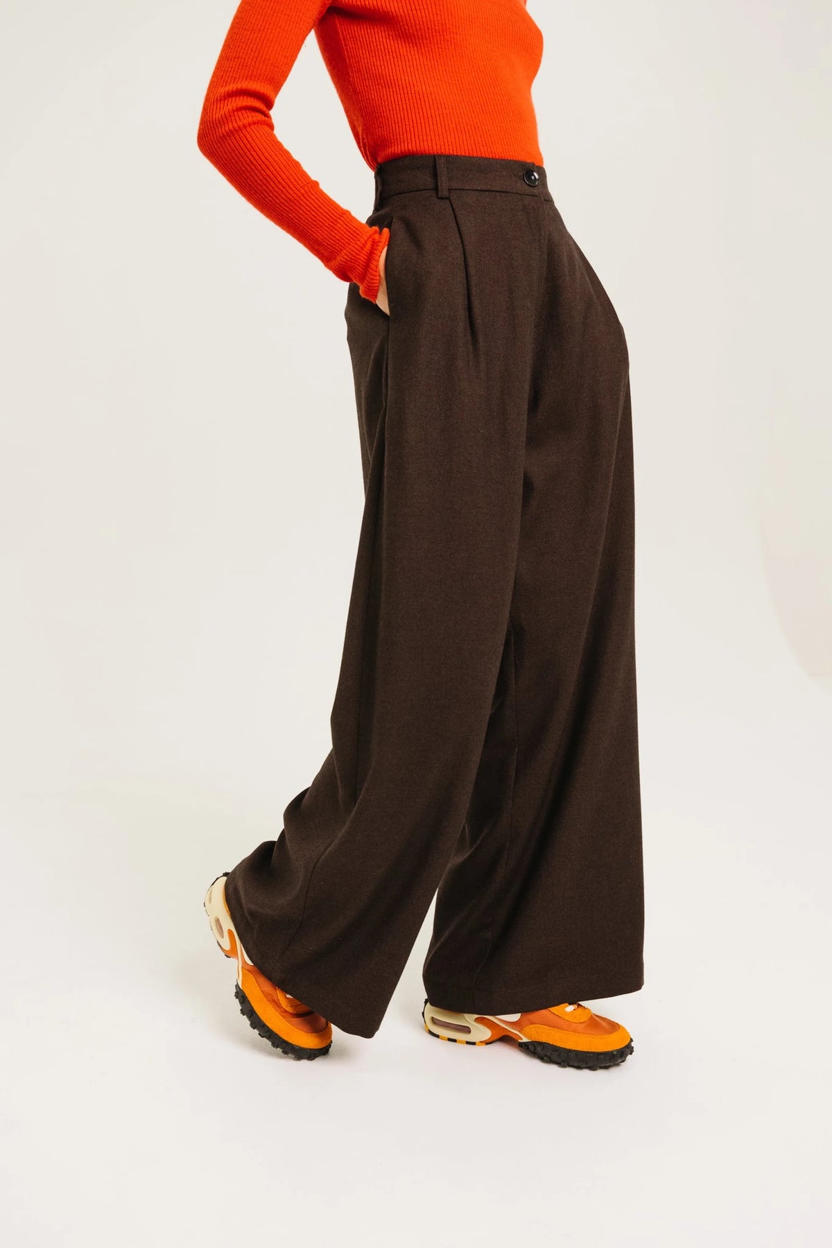 Gaby Coffee Pantalon Marron Sacrécoeur, vue 2