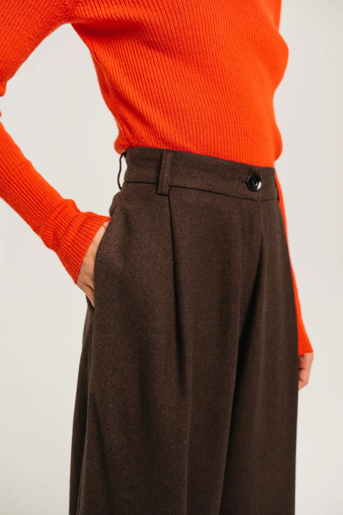Gaby Coffee Pantalon Marron Sacrécoeur, vue 4