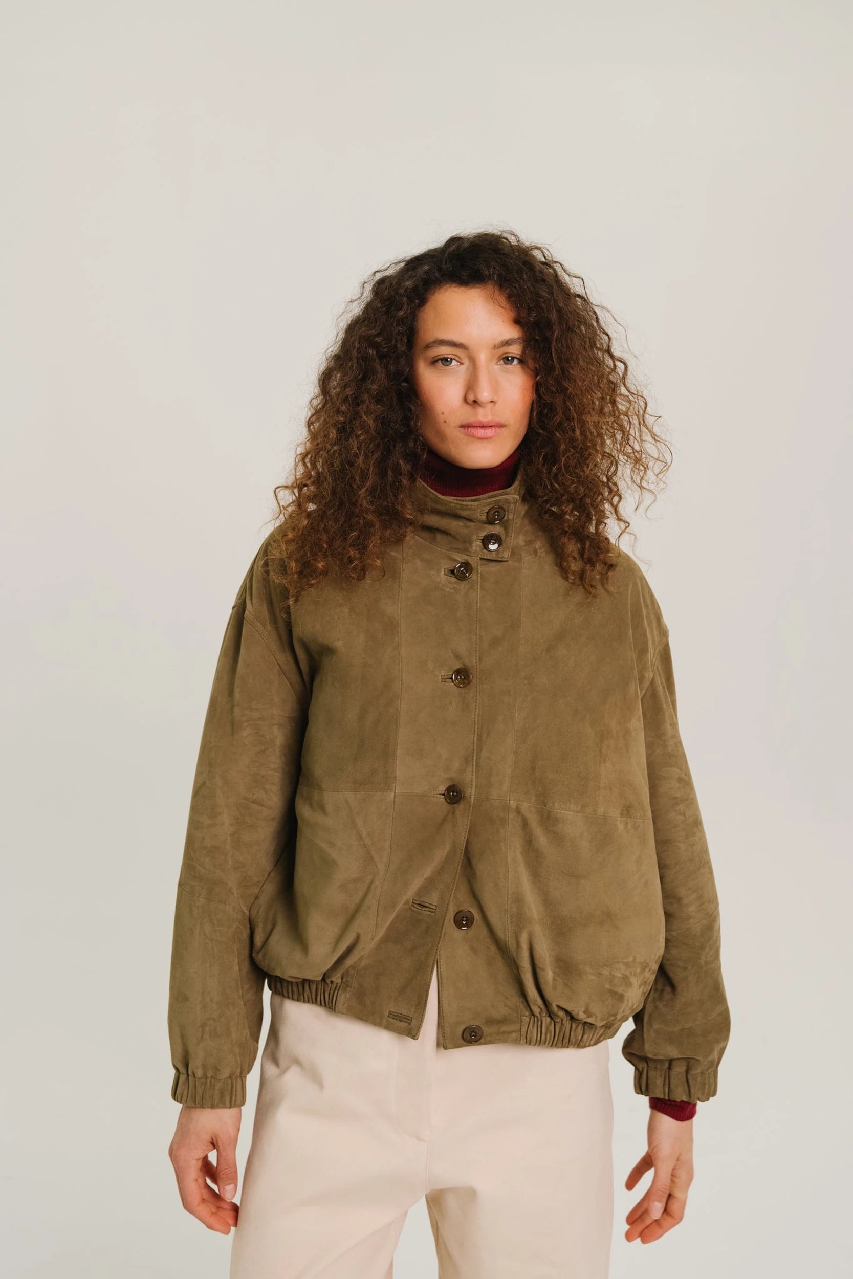 Lise Kaki Veste Vert Sacrécoeur, vue 3