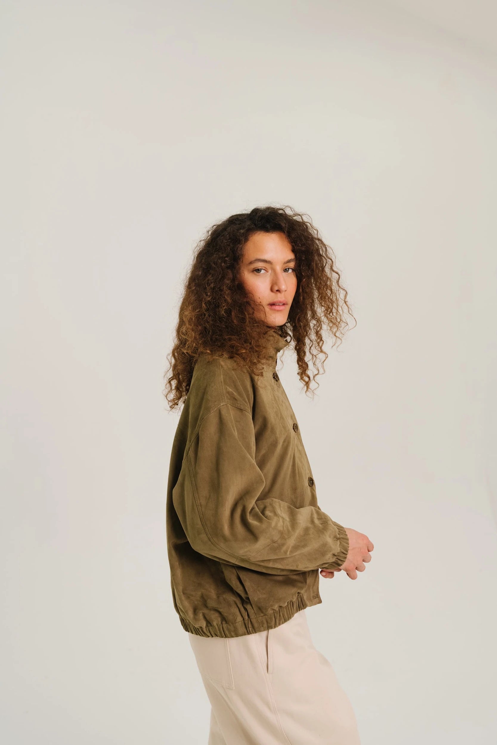 Lise Kaki Veste Vert Sacrécoeur, vue 4