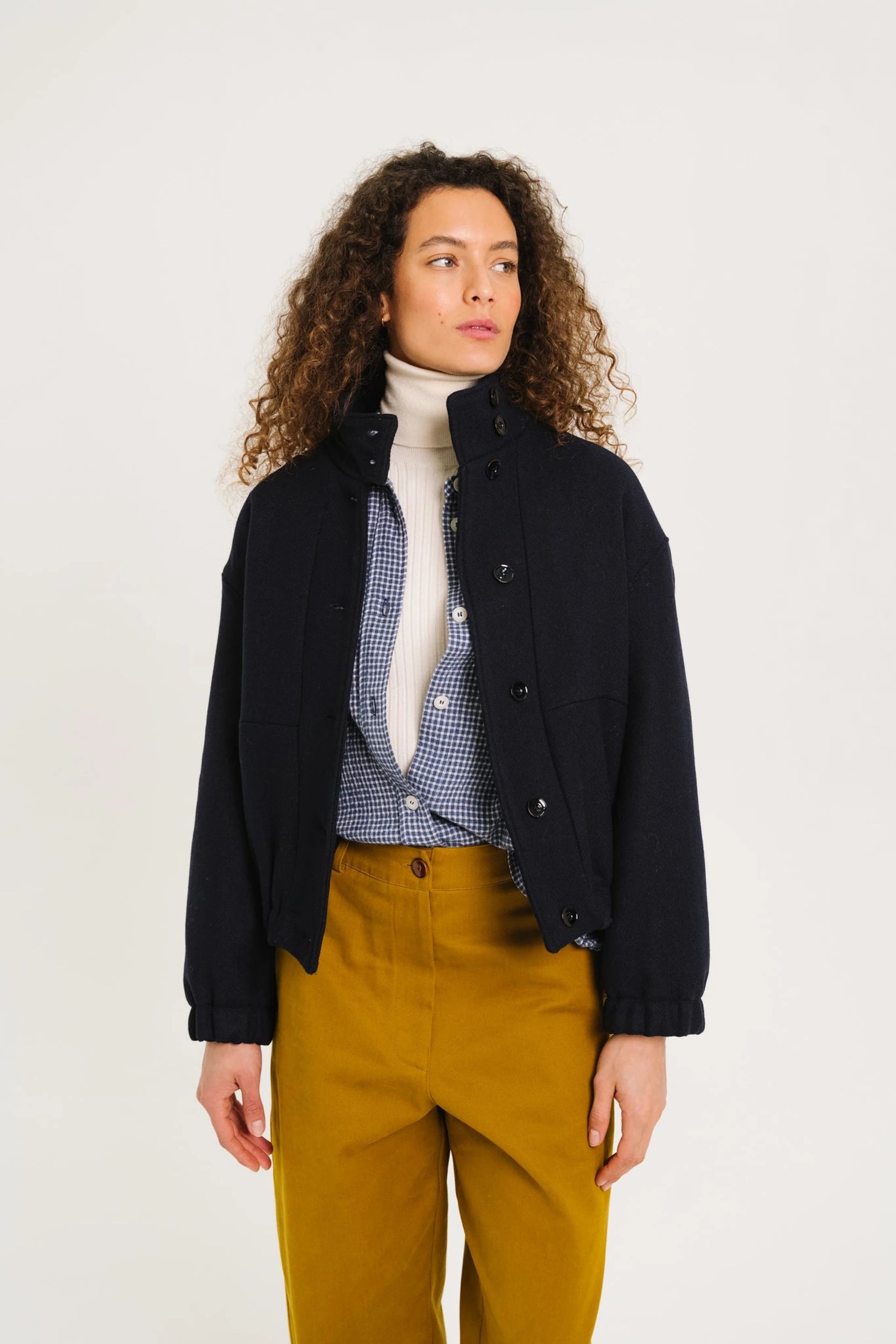 Lise Navy Veste Bleu Sacrécoeur Marine, vue 3