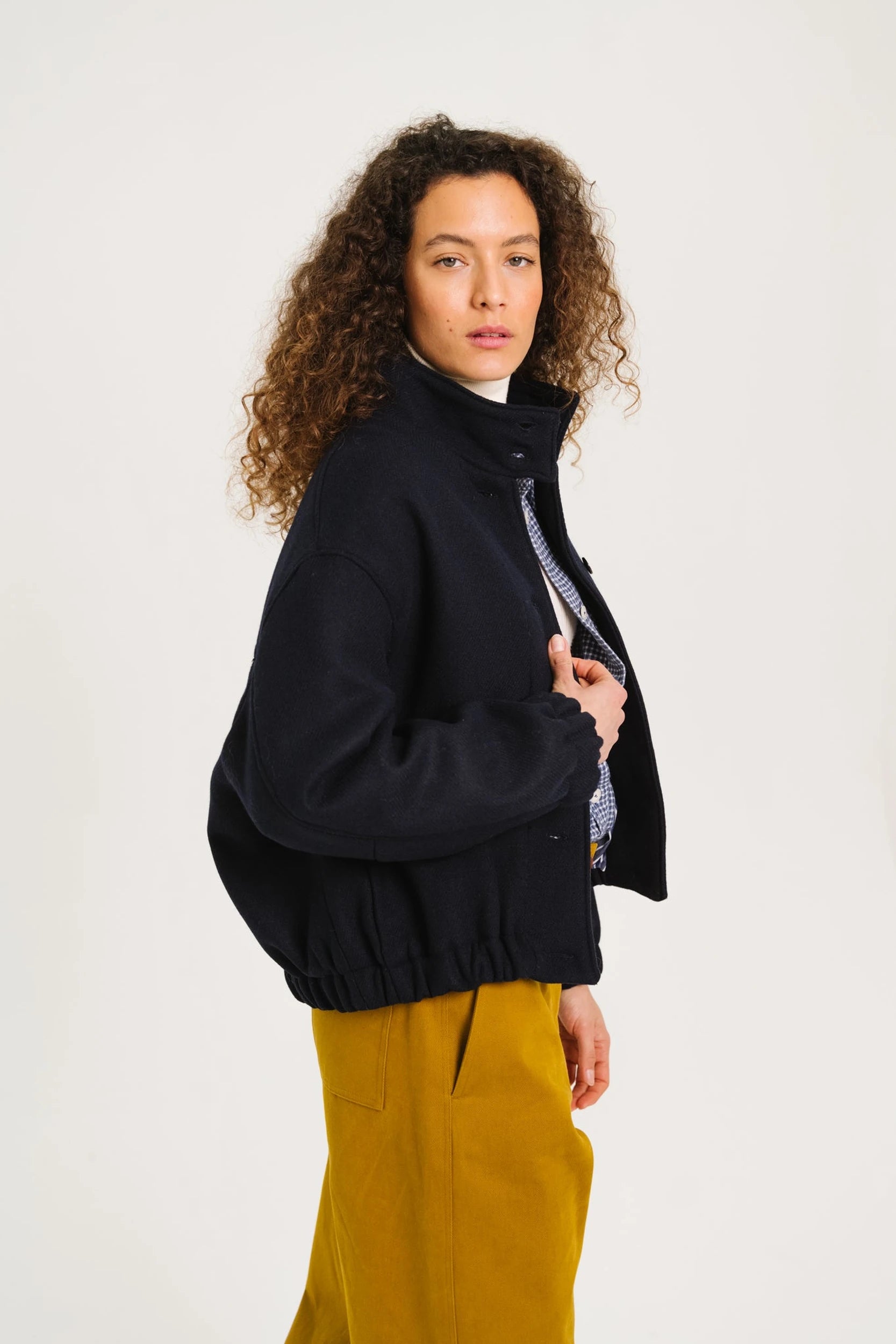 Lise Navy Veste Bleu Sacrécoeur Marine, vue 4