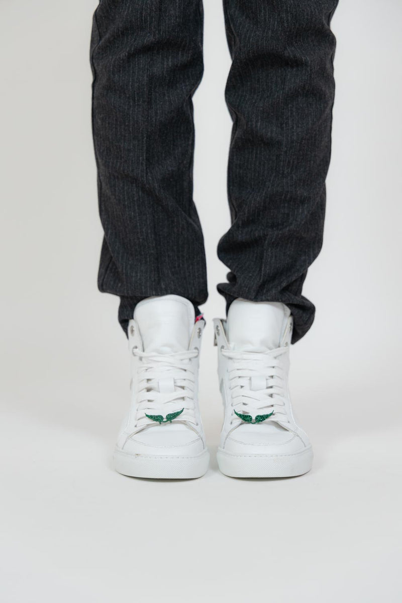 ZV1747 High Flash Smooth Calfs Sneakers White