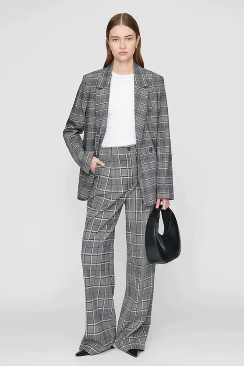 Carrie Pant Grey Plaid