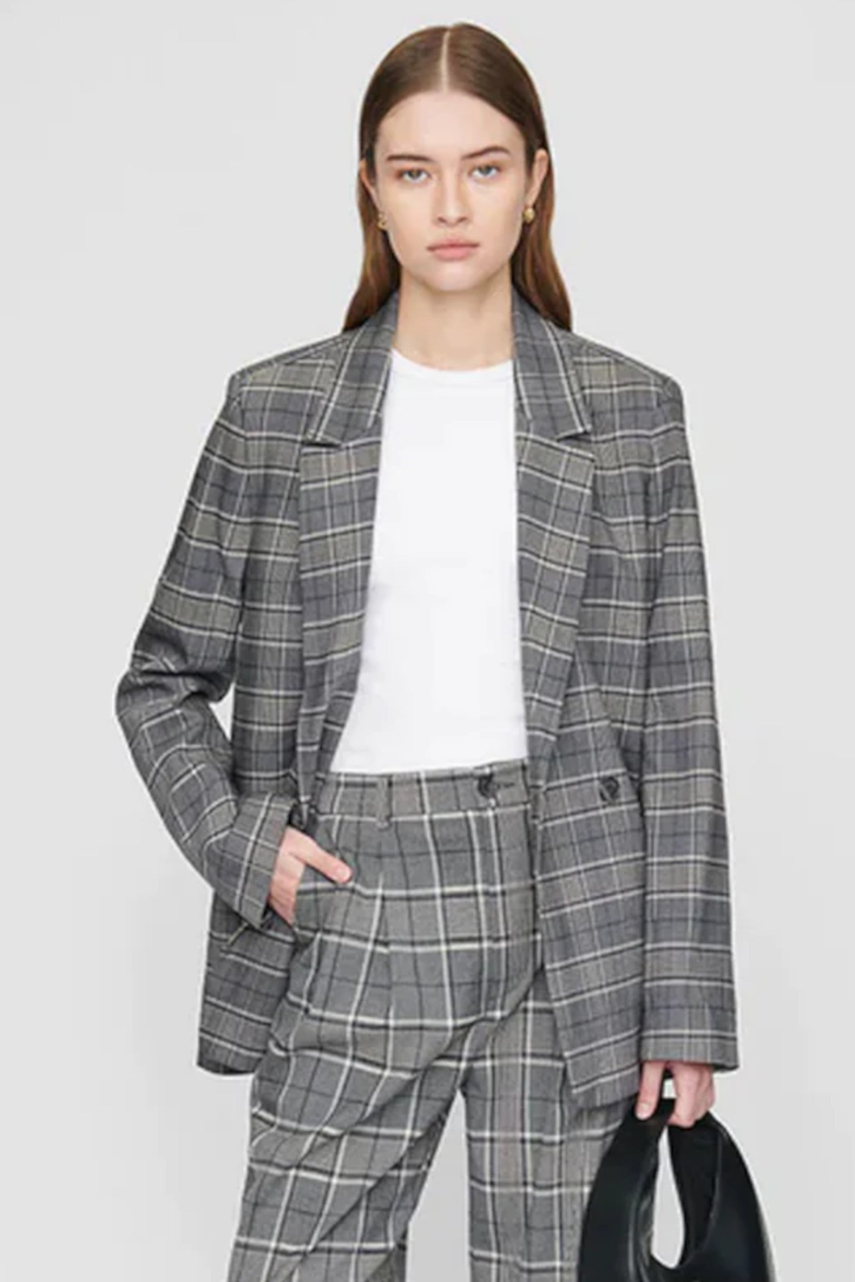 Madeleine Blazer Grey Plaid