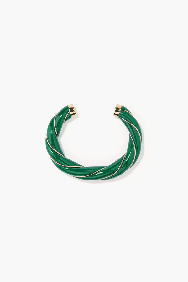 Diana Twisted Resin Bracelet Green Emerald