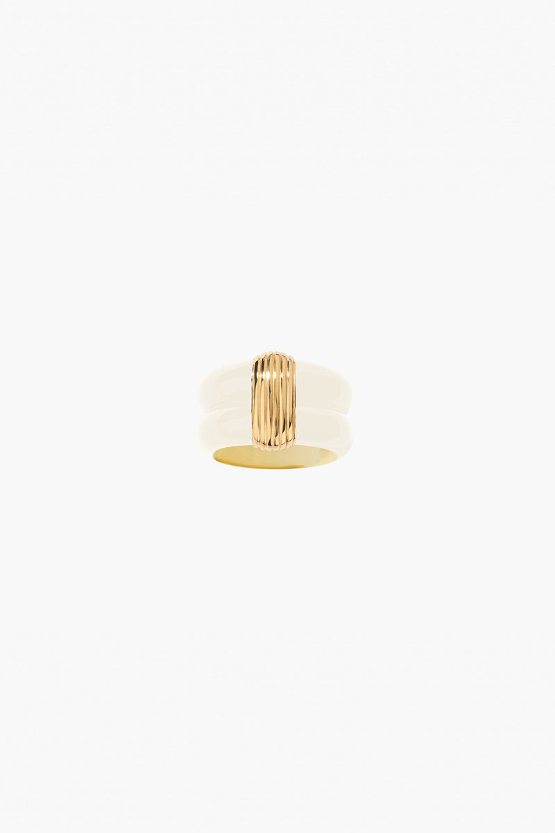 N Kat Steal Ring Ivory Gold