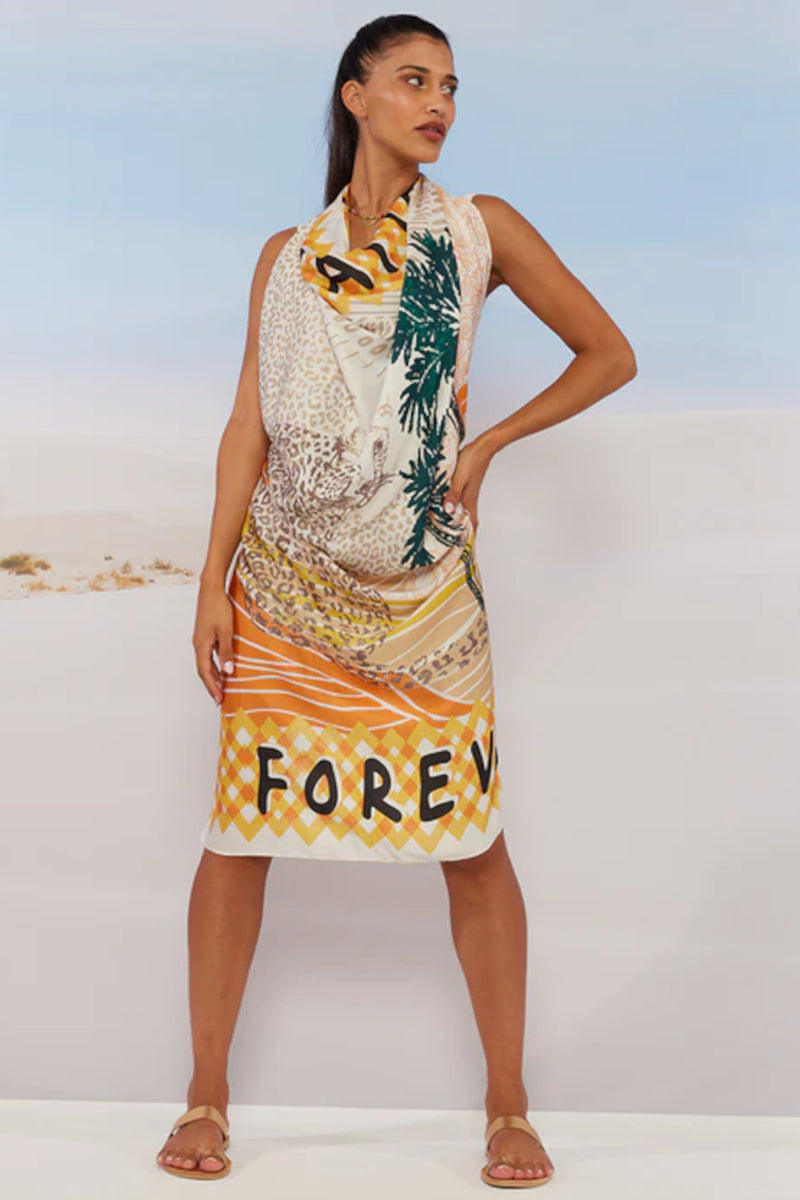 Lucy Printed Scarf / Pareo 132X90-Vacation
