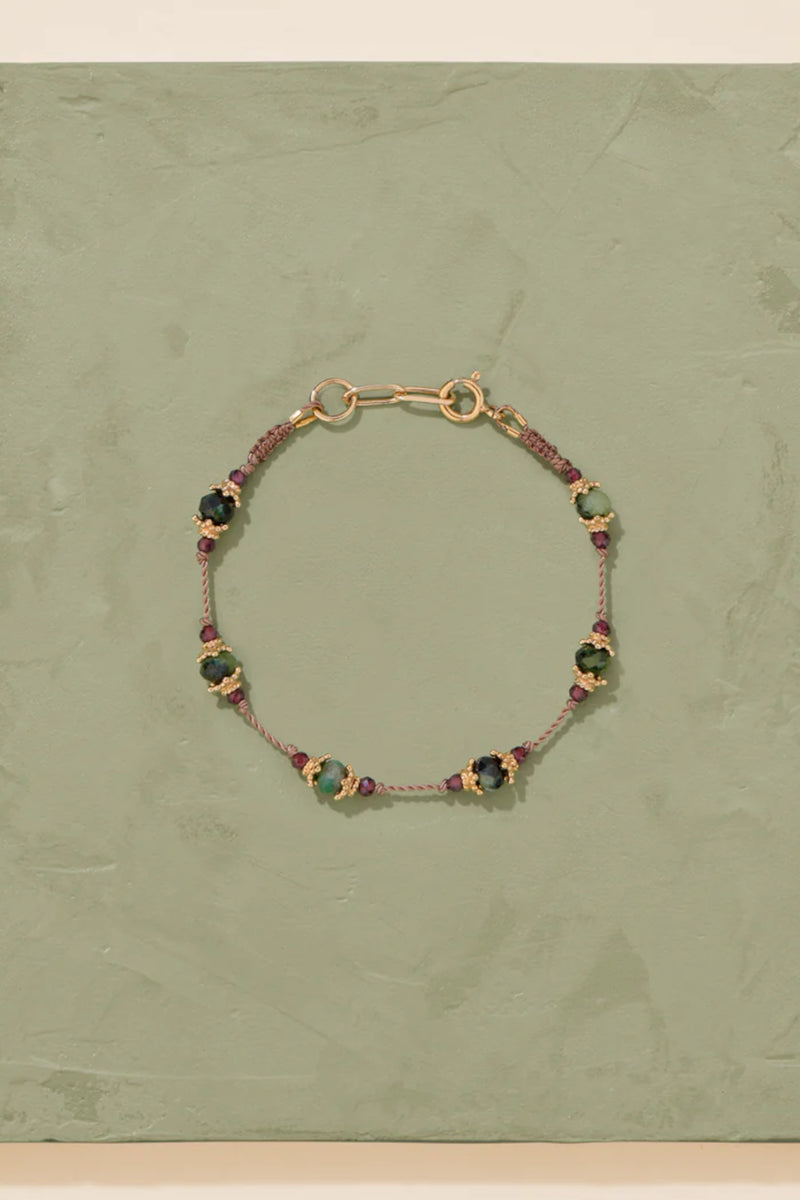 Sriphala Bracelet Fil Rubisoizite, grenat