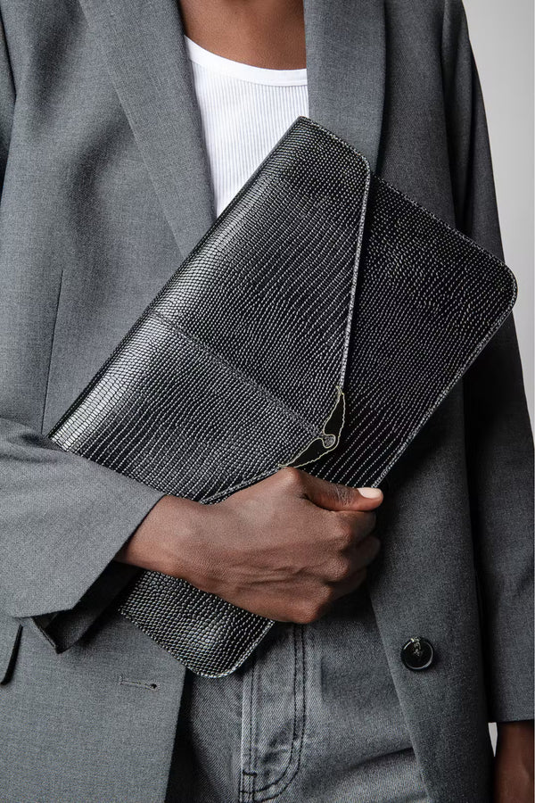 Borderline Pouch Embossed Igu Black