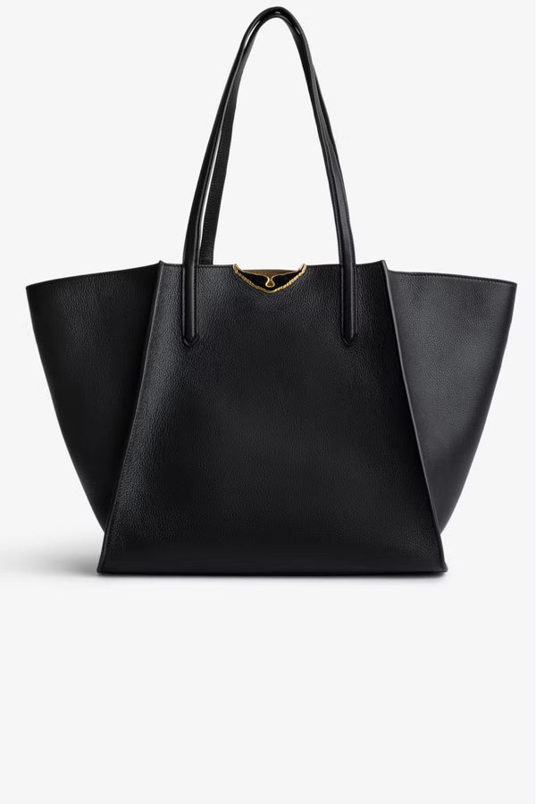 Le Borderline Grained Leather Bag Black Record