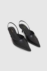 Willa Slingback Heels Black