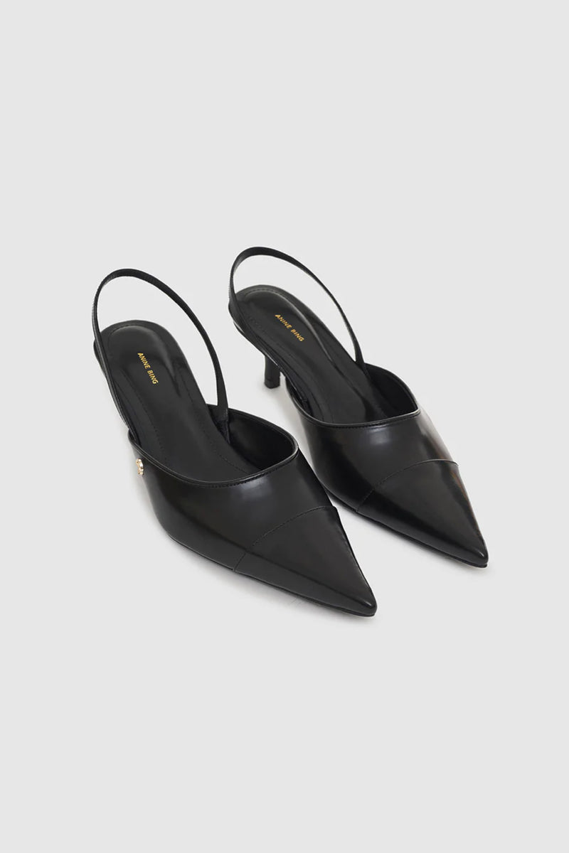 Willa Slingback Heels Black