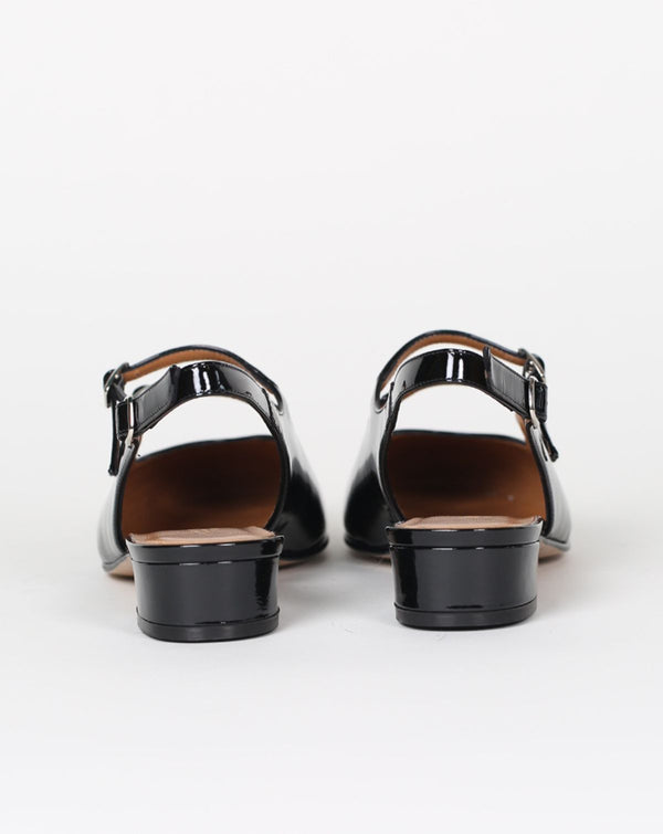 Peche Sandals Patent Leather Black