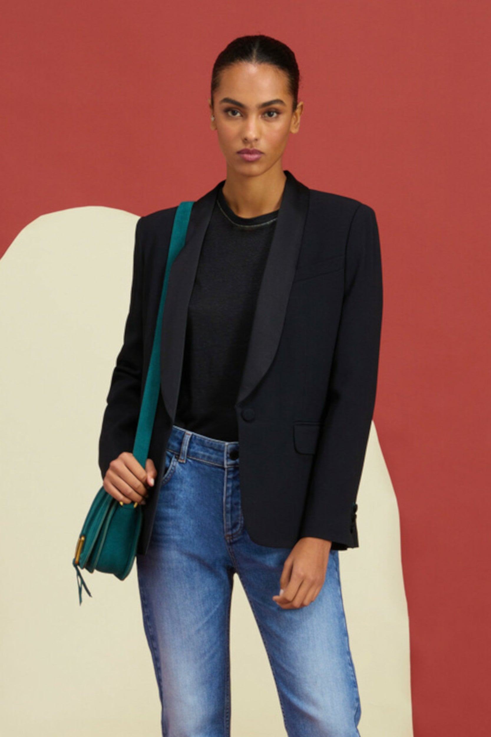 France Smoking Blazer Black