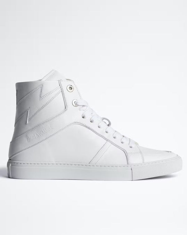 ZV1747 High Flash Smooth Calfs Sneakers White