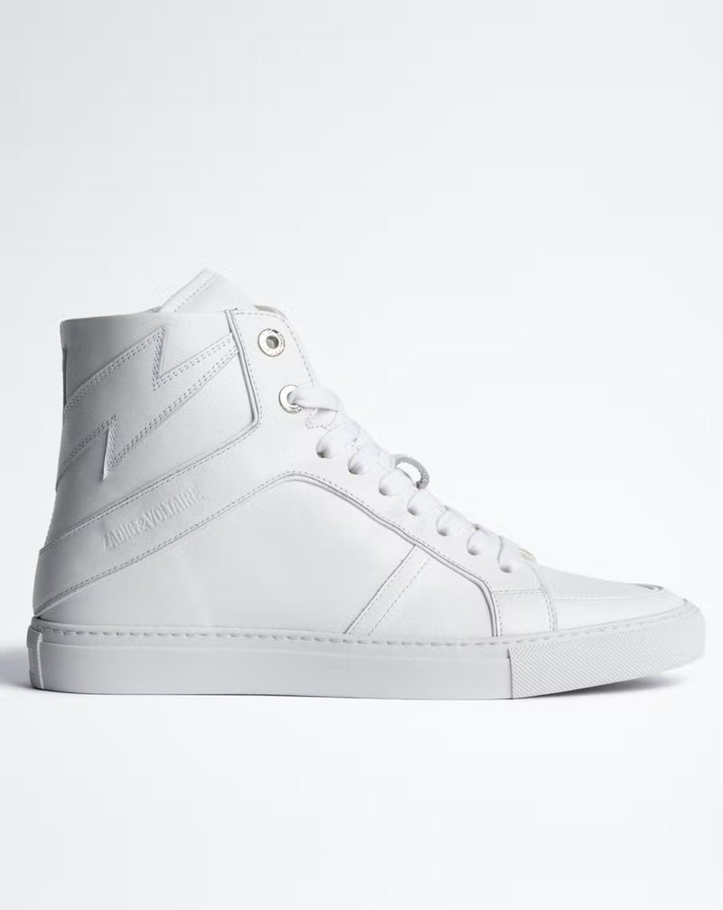ZV1747 High Flash Smooth Calfs Sneakers White