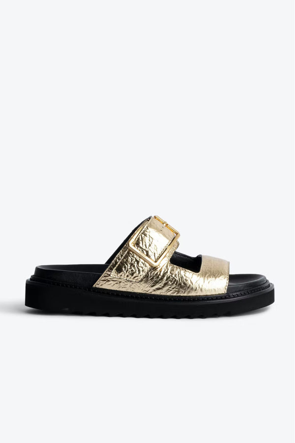 Alpha Cecilia Wrinkled Metal Gold