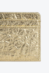 ZV Pass Wrinkled Metal Wallet Gold