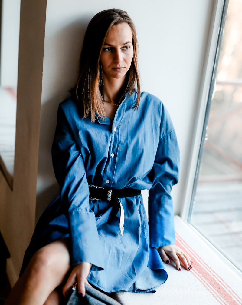 Olivia Shirt Dress Blue Jeans