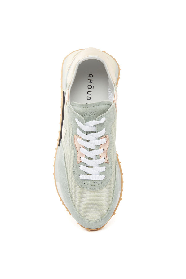 Rush M Low Wom Sneakers Mesh Mirror Sage Cream