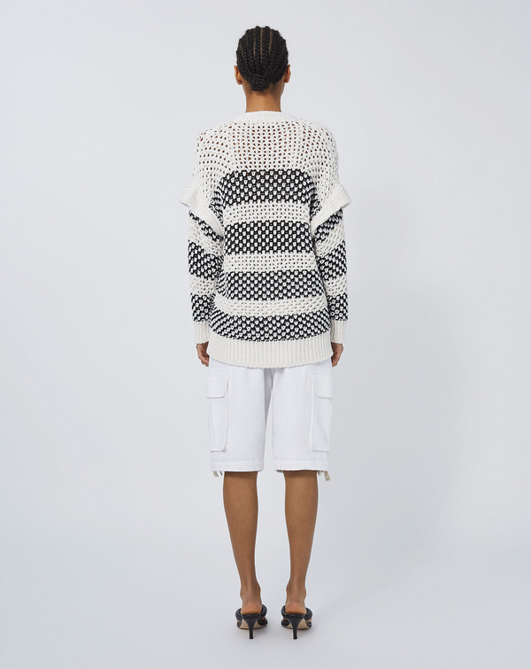 Lamina Sweater Off White Black