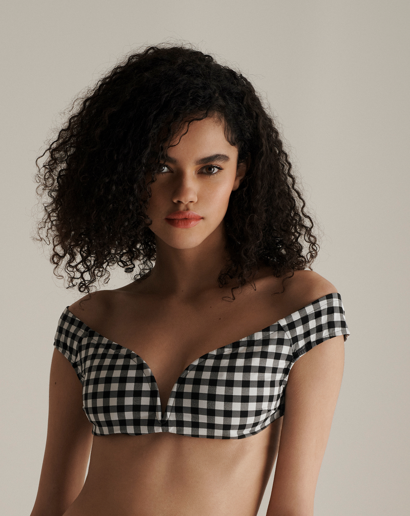 Eclipse Soft Bandeau Check Print