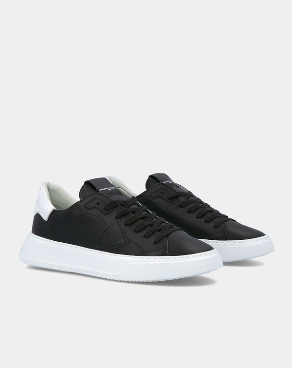 V005 Temple Low Sneakers Black Calf White