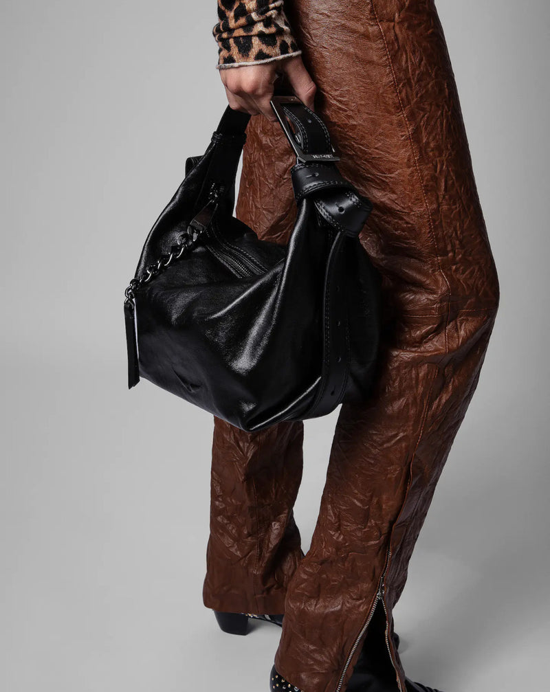 Le Cecilia Vegetable Leather Bag Black